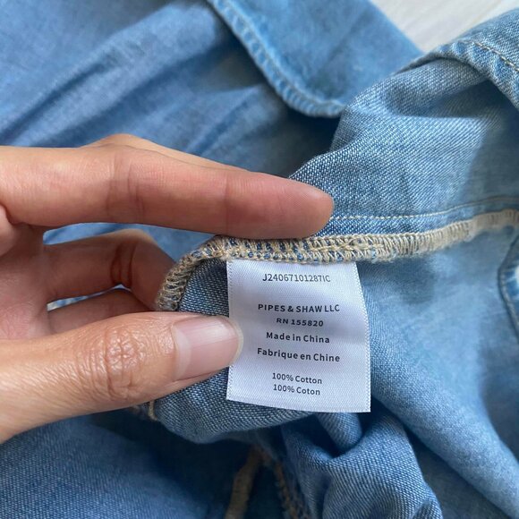 Veronica Beard Edwina Denim Shirtdress Size 4 Western Rodeo Vacation Preppy - Picture 5 of 9